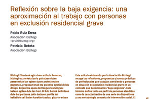 Reflexión sobre la baja exigencia: una aproximación al trabajo con personas en exclusión residencial grave